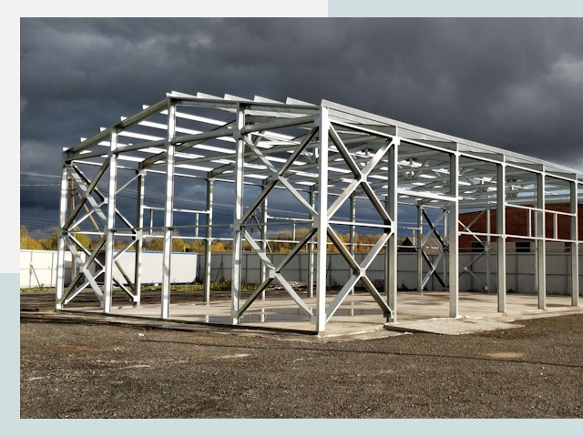 Двускатные ангары в Чехов от 610 руб. за квадрат