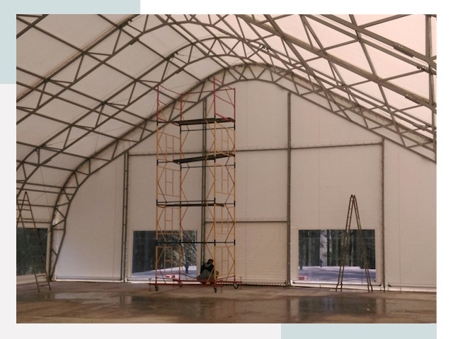 Шатровые ангары в Чехове