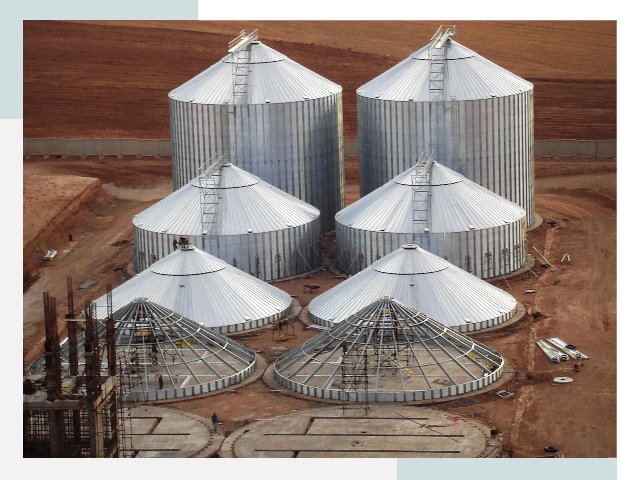 Строительство зерновых силосов в Чехове