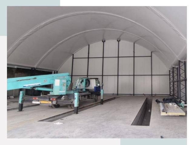 Внутреннее оснащение ангаров в Чехове