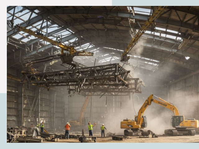 Демонтаж ангаров в Чехове от 610 руб. за м²