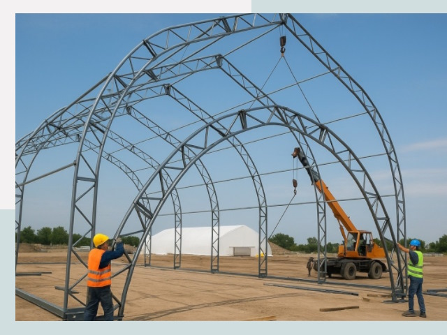 Монтаж ангаров в Чехове от 610 руб. - Надежно и быстро